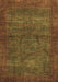 Abstract Brown Modern Rug, abs1323brn