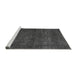 Sideview of Machine Washable Abstract Gray Modern Rug, wshabs1323gry