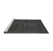 Sideview of Machine Washable Abstract Gray Modern Rug, wshabs1324gry