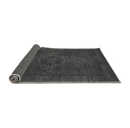 Sideview of Abstract Gray Modern Rug, abs1324gry