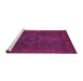 Sideview of Machine Washable Abstract Pink Modern Rug, wshabs1324pnk