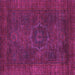 Square Machine Washable Abstract Pink Modern Rug, wshabs1324pnk