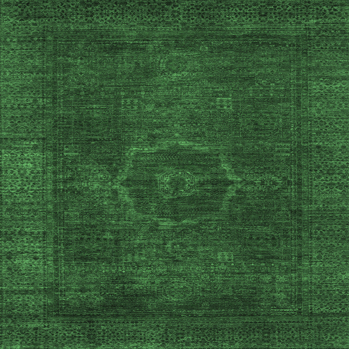 Square Machine Washable Abstract Emerald Green Modern Area Rugs, wshabs1324emgrn
