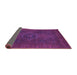 Sideview of Abstract Purple Modern Rug, abs1324pur