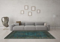 Machine Washable Abstract Light Blue Modern Rug, wshabs1324lblu