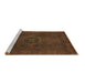 Sideview of Machine Washable Abstract Brown Modern Rug, wshabs1324brn