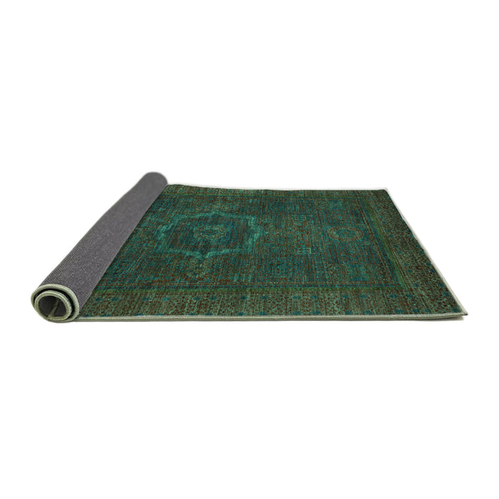Sideview of Abstract Turquoise Modern Rug, abs1324turq