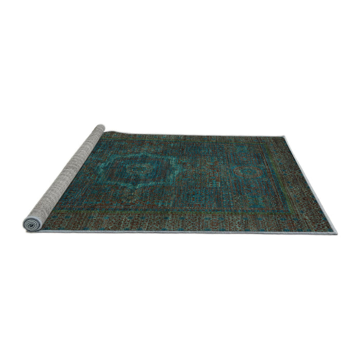 Sideview of Machine Washable Abstract Light Blue Modern Rug, wshabs1324lblu