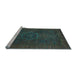 Sideview of Machine Washable Abstract Light Blue Modern Rug, wshabs1324lblu