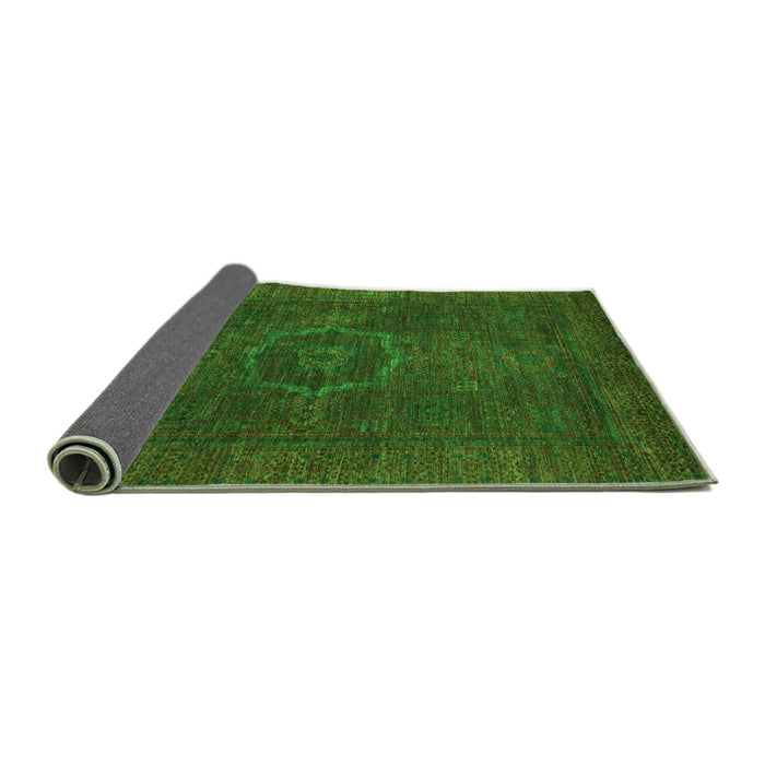 Sideview of Abstract Green Modern Rug, abs1324grn