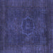 Square Abstract Blue Modern Rug, abs1324blu