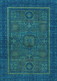 Abstract Light Blue Modern Rug, abs1325lblu