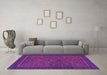 Machine Washable Abstract Pink Modern Rug in a Living Room, wshabs1325pnk