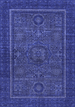 Abstract Blue Modern Rug, abs1325blu