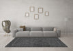 Machine Washable Abstract Gray Modern Rug in a Living Room,, wshabs1325gry