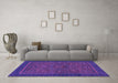 Machine Washable Abstract Purple Modern Area Rugs in a Living Room, wshabs1325pur