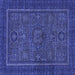 Square Abstract Blue Modern Rug, abs1325blu