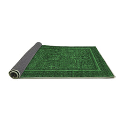 Sideview of Abstract Emerald Green Modern Rug, abs1325emgrn