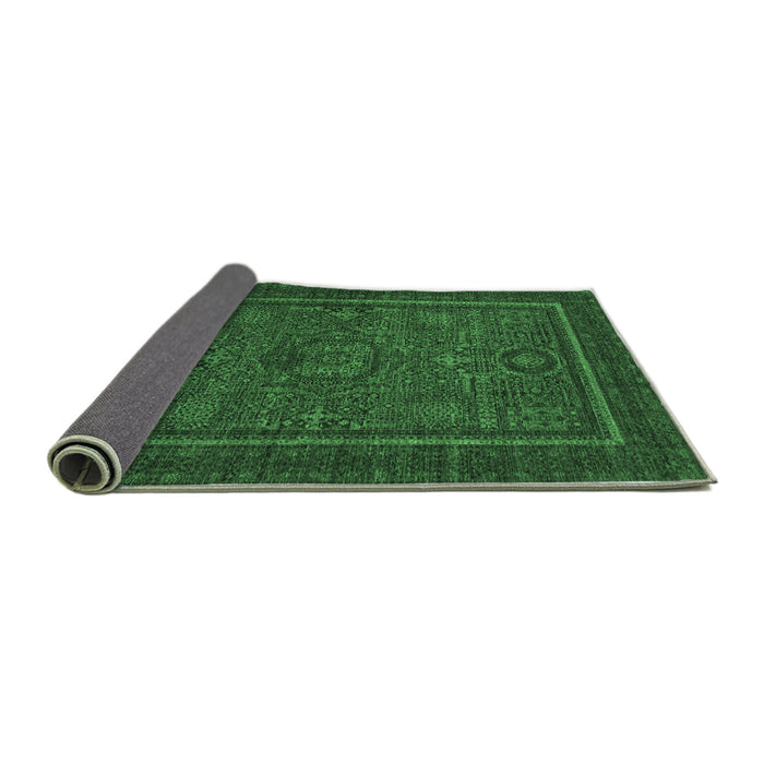 Sideview of Abstract Emerald Green Modern Rug, abs1325emgrn