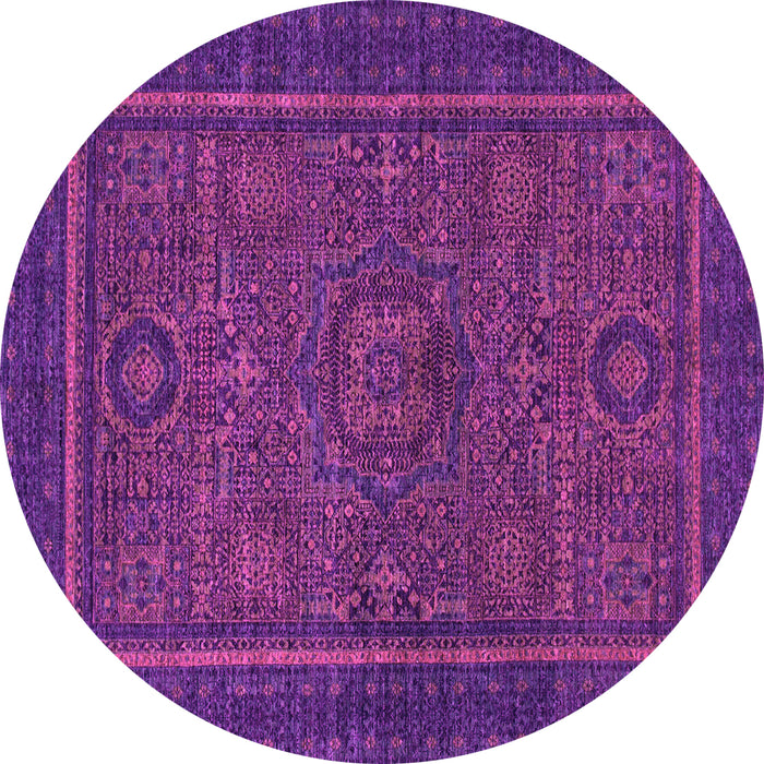 Round Machine Washable Abstract Pink Modern Rug, wshabs1325pnk