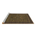 Sideview of Machine Washable Abstract Brown Modern Rug, wshabs1325brn