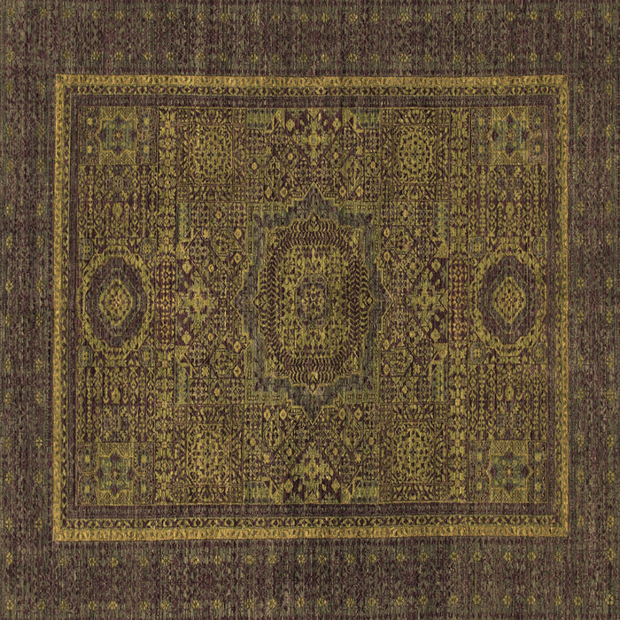 Square Abstract Brown Modern Rug, abs1325brn