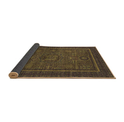 Sideview of Abstract Brown Modern Rug, abs1325brn