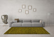 Machine Washable Abstract Yellow Modern Rug in a Living Room, wshabs1325yw