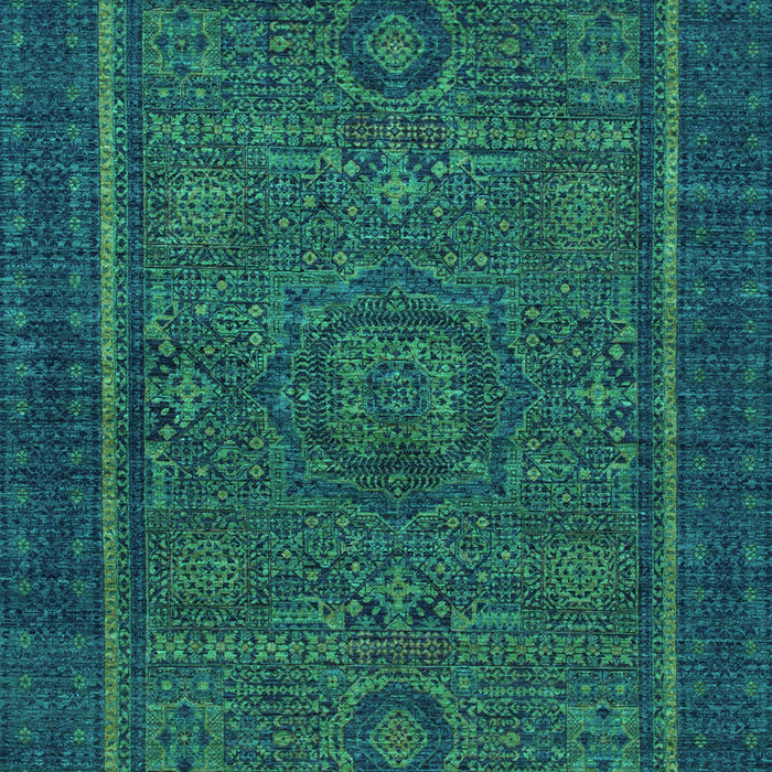 Machine Washable Abstract Turquoise Modern Area Rugs, wshabs1325turq