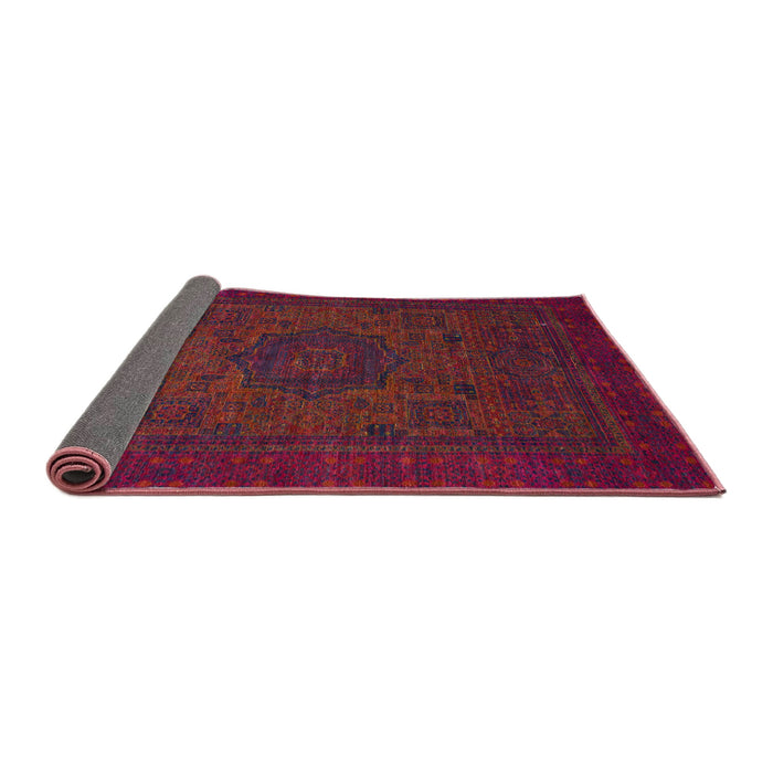 Sideview of Abstract Brown Red Modern Rug, abs1326