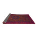 Sideview of Abstract Brown Red Modern Rug, abs1326