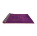 Sideview of Abstract Purple Modern Rug, abs1326pur