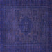 Square Machine Washable Abstract Blue Modern Rug, wshabs1326blu