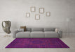 Machine Washable Abstract Purple Modern Area Rugs in a Living Room, wshabs1326pur