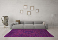 Machine Washable Abstract Purple Modern Rug, wshabs1326pur