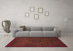 Machine Washable Abstract Brown Modern Rug in a Living Room,, wshabs1326brn