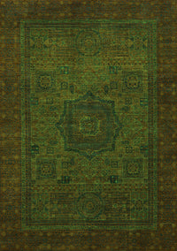 Abstract Green Modern Rug, abs1326grn