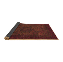 Sideview of Abstract Brown Modern Rug, abs1326brn
