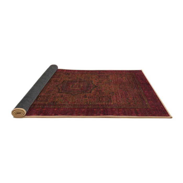 Sideview of Abstract Brown Modern Rug, abs1326brn