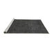 Sideview of Machine Washable Abstract Gray Modern Rug, wshabs1326gry