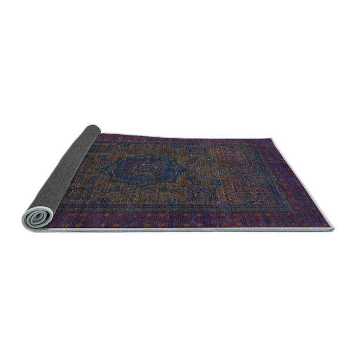 Sideview of Abstract Light Blue Modern Rug, abs1326lblu