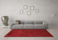 Machine Washable Abstract Red Modern Rug, wshabs1326red