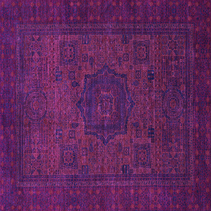 Square Machine Washable Abstract Purple Modern Area Rugs, wshabs1326pur