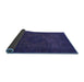 Sideview of Abstract Blue Modern Rug, abs1326blu