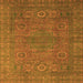 Square Abstract Orange Modern Rug, abs1327org