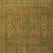 Square Abstract Brown Modern Rug, abs1327brn