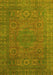 Machine Washable Abstract Yellow Modern Rug, wshabs1327yw