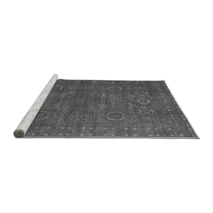 Sideview of Machine Washable Abstract Gray Modern Rug, wshabs1327gry