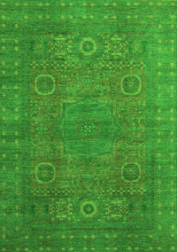 Abstract Green Modern Rug, abs1327grn