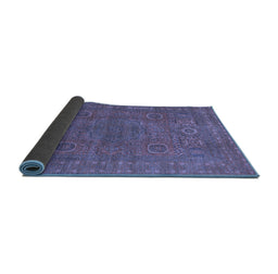 Sideview of Abstract Blue Modern Rug, abs1327blu